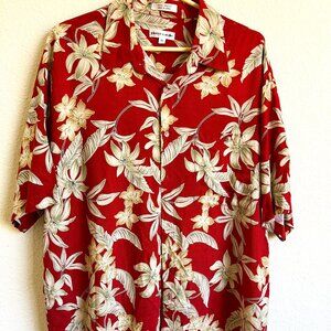 Vintage Classic Pierre Cardin 100% Rayon Short Sleeve Hawaiian Button Shirt XL